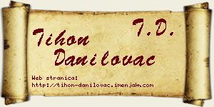 Tihon Danilovac vizit kartica